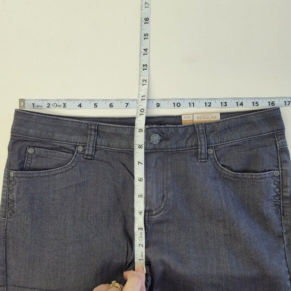 Prana Jada Jean Womens 10 Reg Denim‎ Solid Grey Stretch 5-Pocket Style 1965631 - Picture 9 of 11